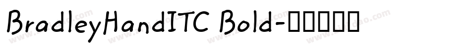 BradleyHandITC Bold字体转换